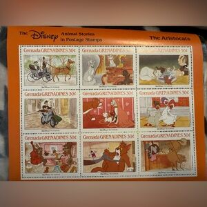 Disney Aristocats Postage Stamps 
The Disney Animal Stories